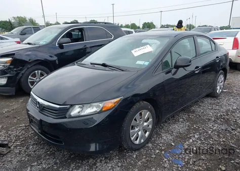 2012 Honda Civic Lx z USA, uszkodzony, nr VIN 2HGFB2F59CH583334